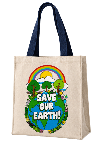 Printed tote bag
